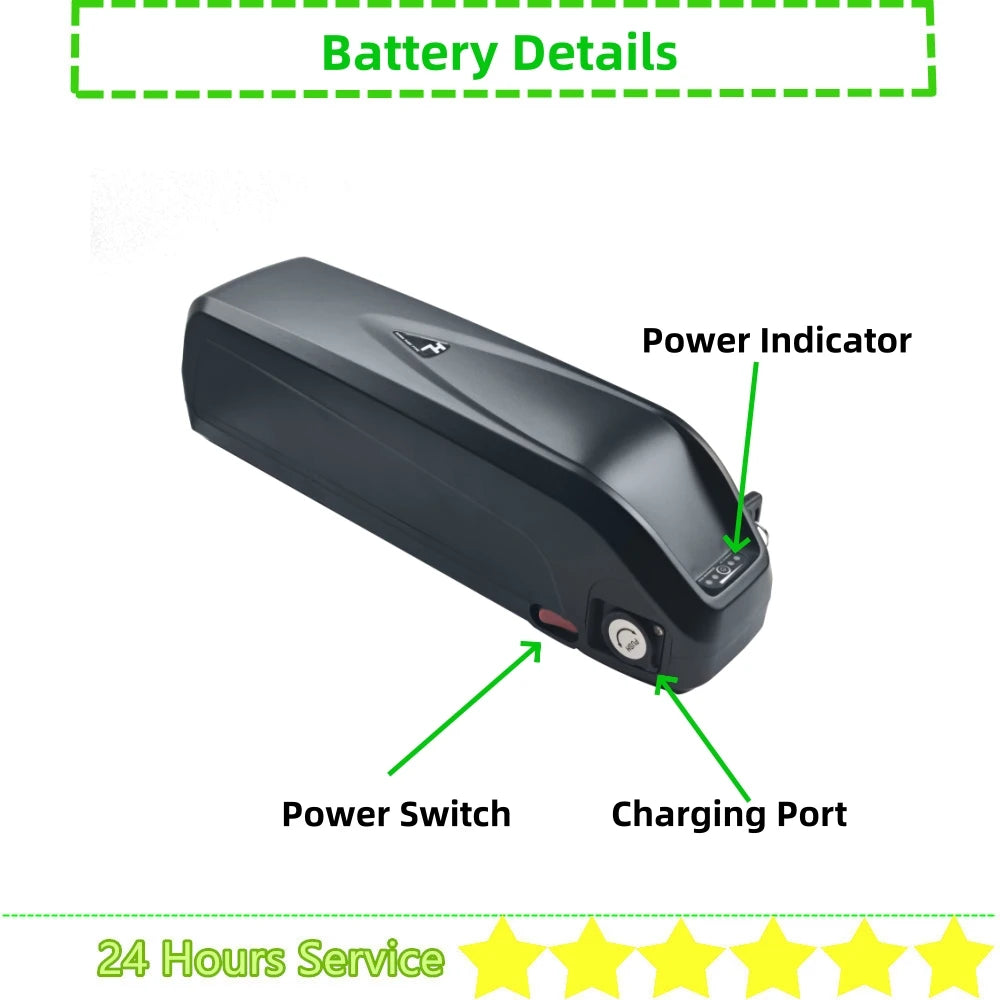 Hailong Ebike Battery 36V 48V 52V | Long Range Lithium Power