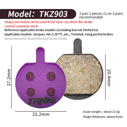 TANKE MTB Semi-Metal Bike Brake Pads My Store