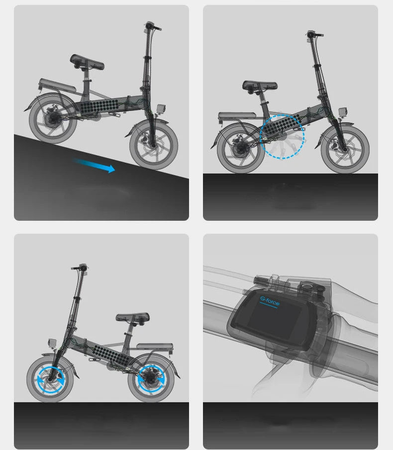 Compact 500W Electric Folding Bike - Lightweight & Long Range