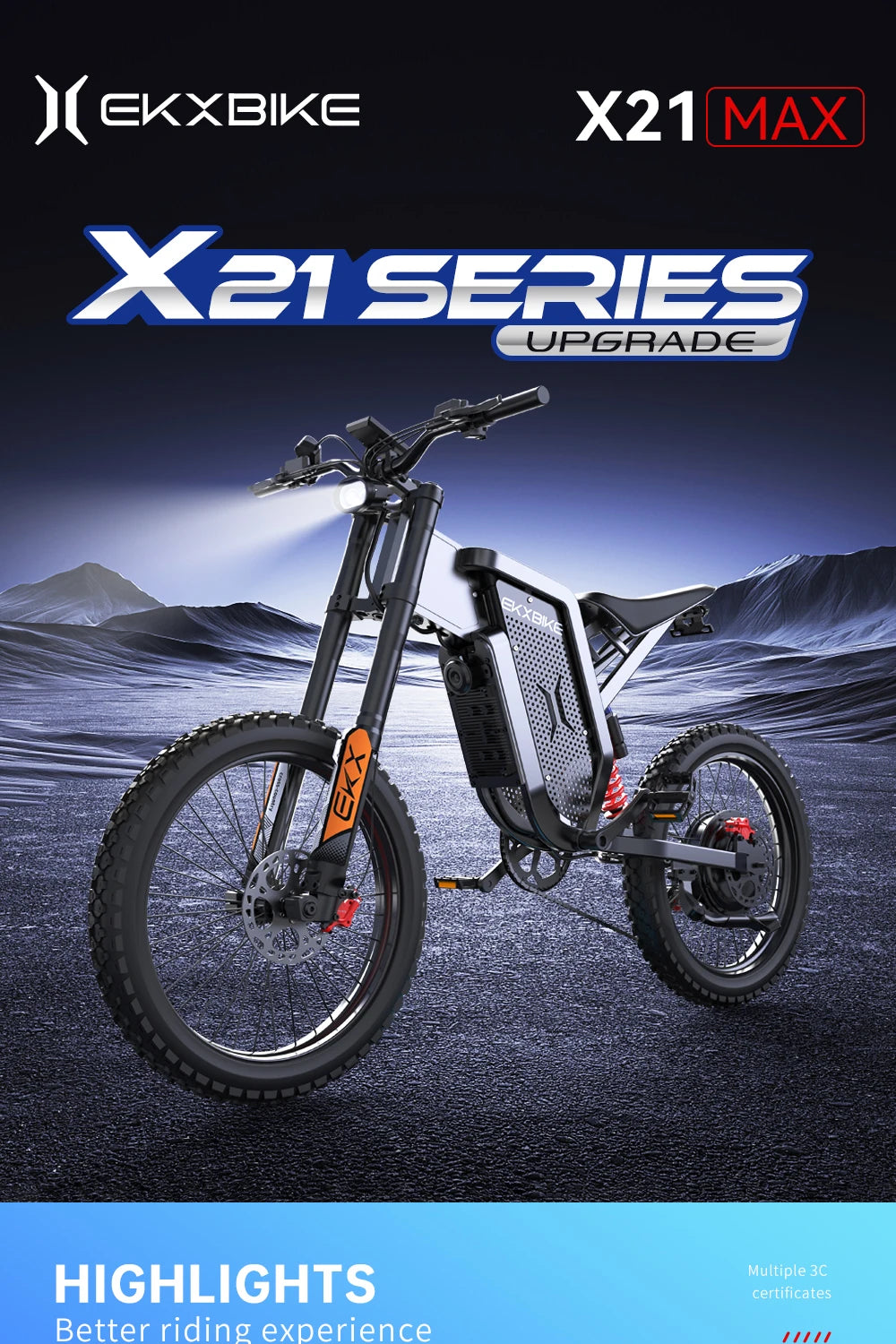 EKX X21 Max 3000 watts Electric Dirt Bike - Electric Bikes & Accessories