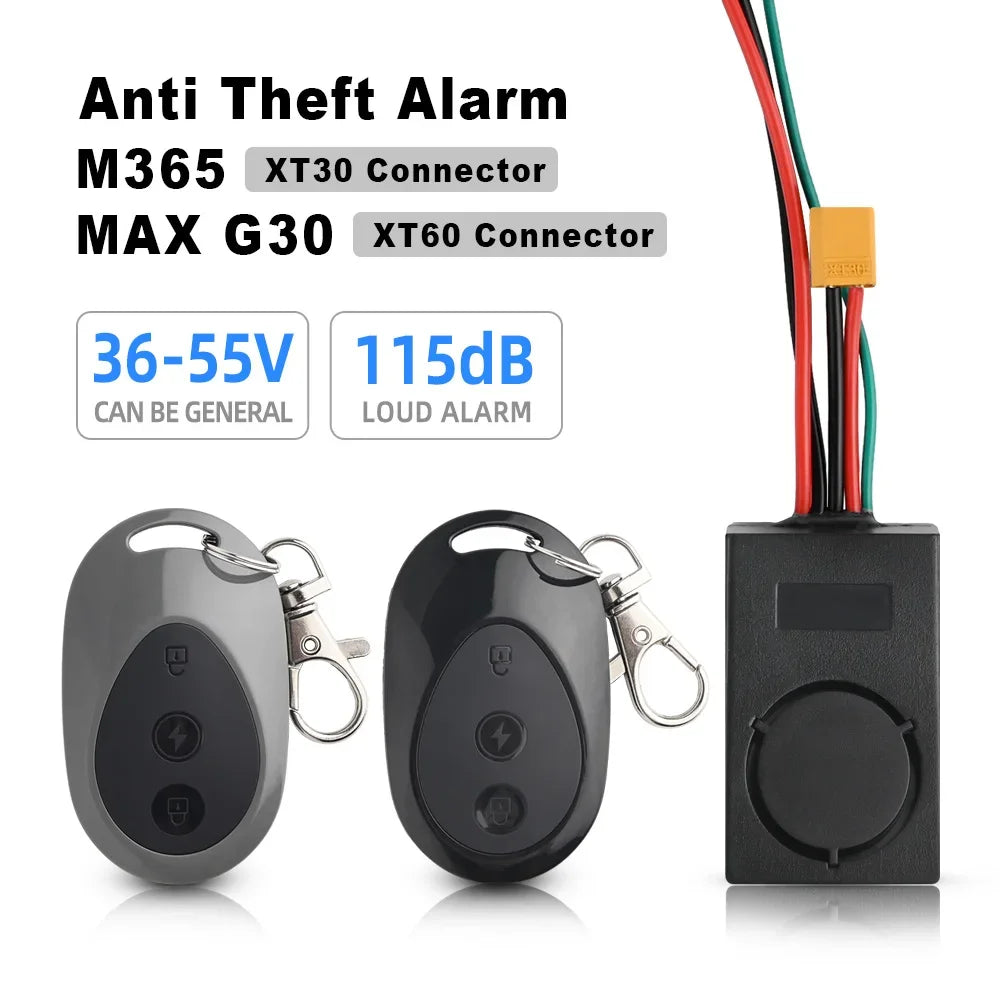 36-55V 115dB Security Anti-theft Alarm Remote Control for Electric Scooters