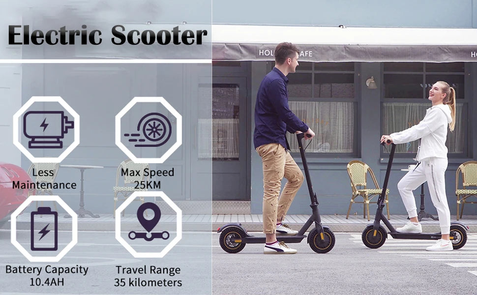  Foldable Electric Scooter Moped with 21MPH speed and 37.5-mile range