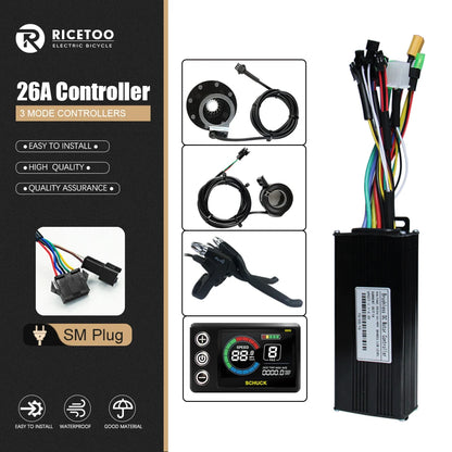 Ebike Controller 17A26A30A40A60A with Learning Function 250W-3000W Motor E Scooter Brushless Motor Controller Kit Electric Bikes & Accessories