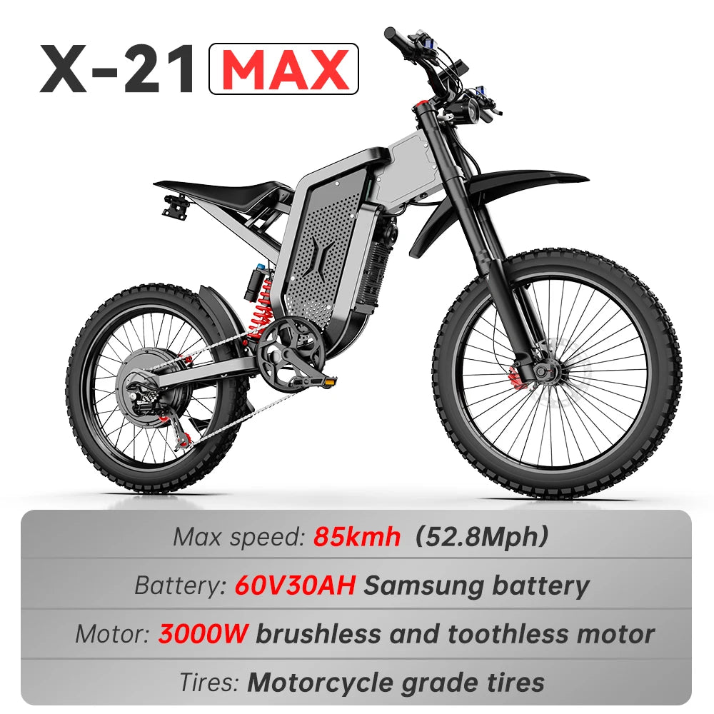 EKX X21 Max 3000 watts Electric Dirt Bike - Electric Bikes & Accessories