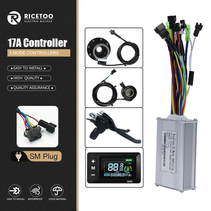 Ebike Controller 17A26A30A40A60A with Learning Function 250W-3000W Motor E Scooter Brushless Motor Controller Kit Electric Bikes & Accessories