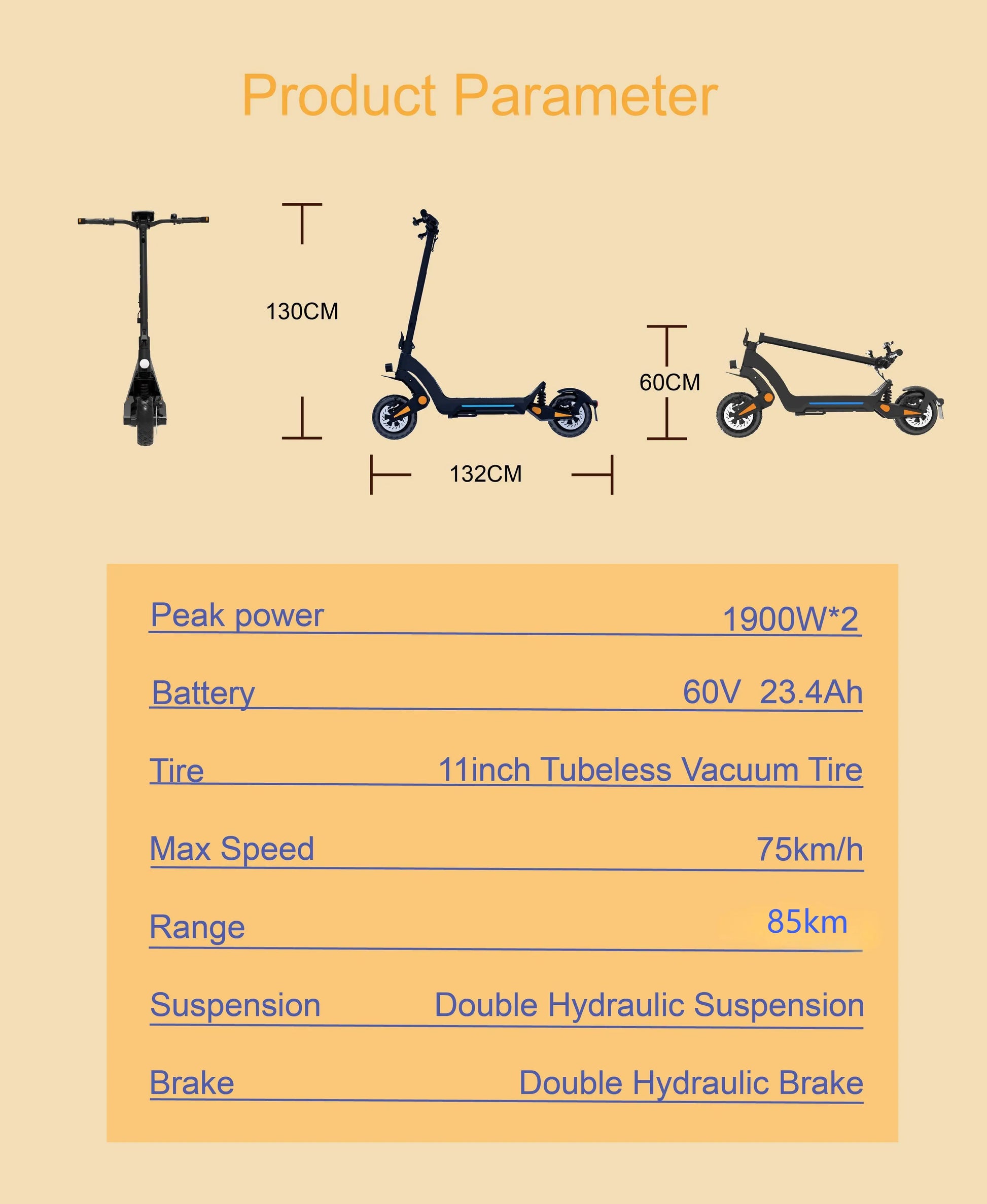 DT06 6000W 11-inch Off-Road Electric Scooter Electric Bikes & Accessories