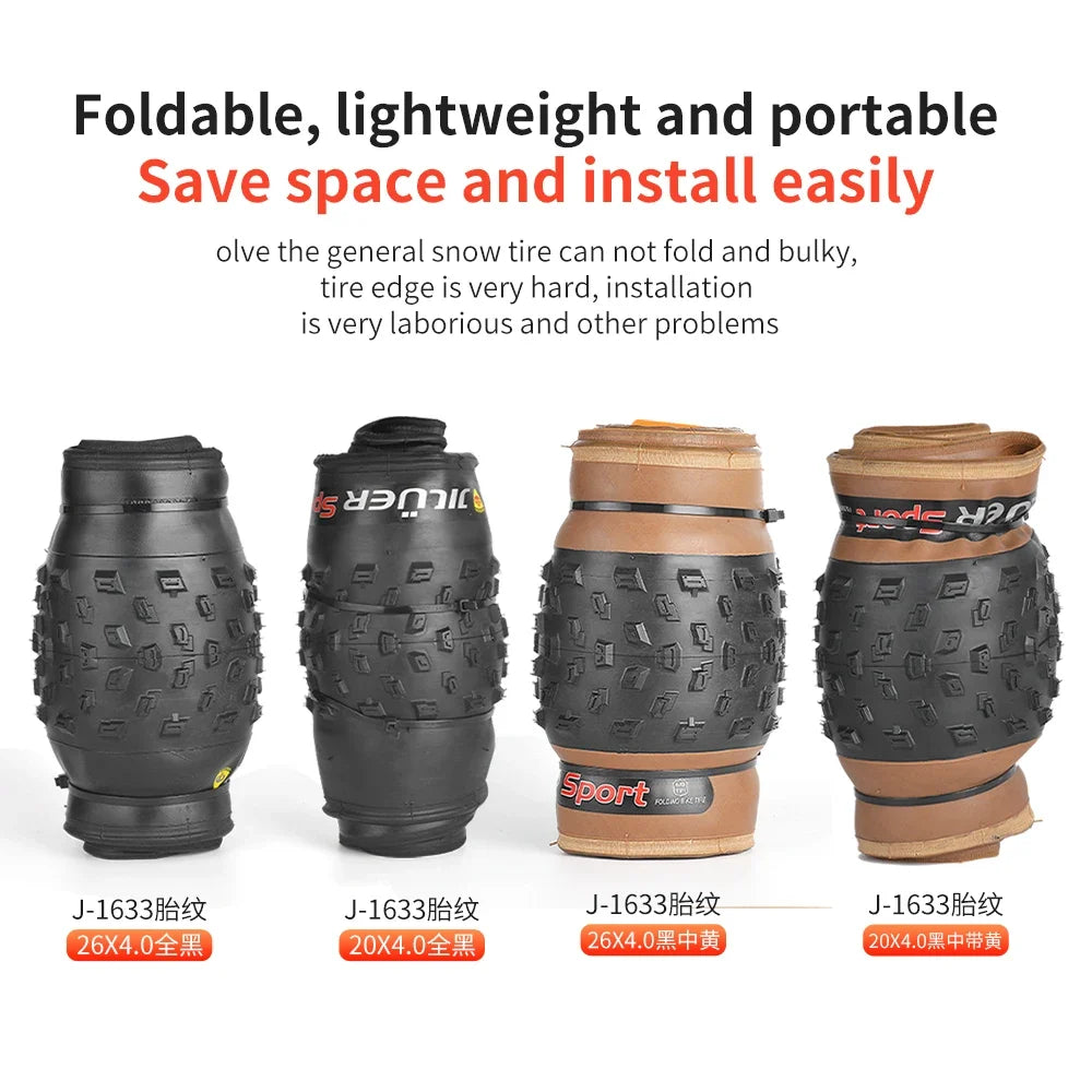 Ride anywhere with the TANKE anti-puncture fat tire. Built for snow, sand, and trail with 20x4.0 & 26x4.0 sizes. Free shipping from Electric Bikes & Accessories.