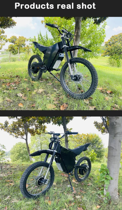 "Free shipping from E-Bikes and Accessories. Discover the New High Power Electric Dirt Bike with 5000W-15000W motor, 75 mph speed, and over 40 mile range. Perfect for off-road adventures."