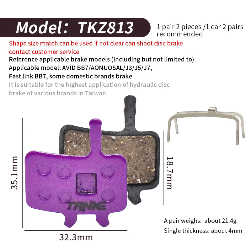 TANKE MTB Semi-Metal Bike Brake Pads My Store