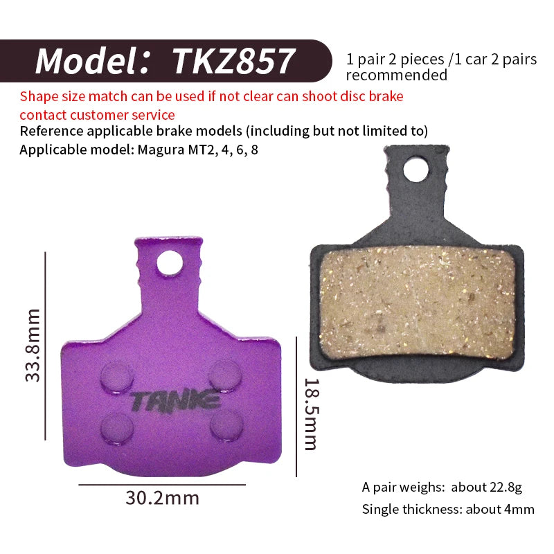 TANKE MTB Semi-Metal Bike Brake Pads My Store