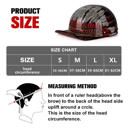 UCHOOSE Retro Baseball Cap Helmet.