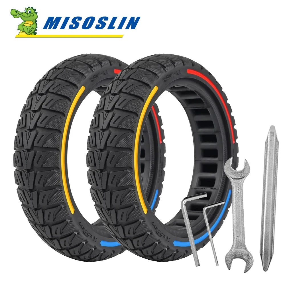 8.5 Inches Damping Durable Wheel 8.5x2-6.1 Honeycomb Solid Tire Colorful for Xiaomi M365 PRO PRO2 1S List Electric Scooter Tyre Electric Bikes & Accessories