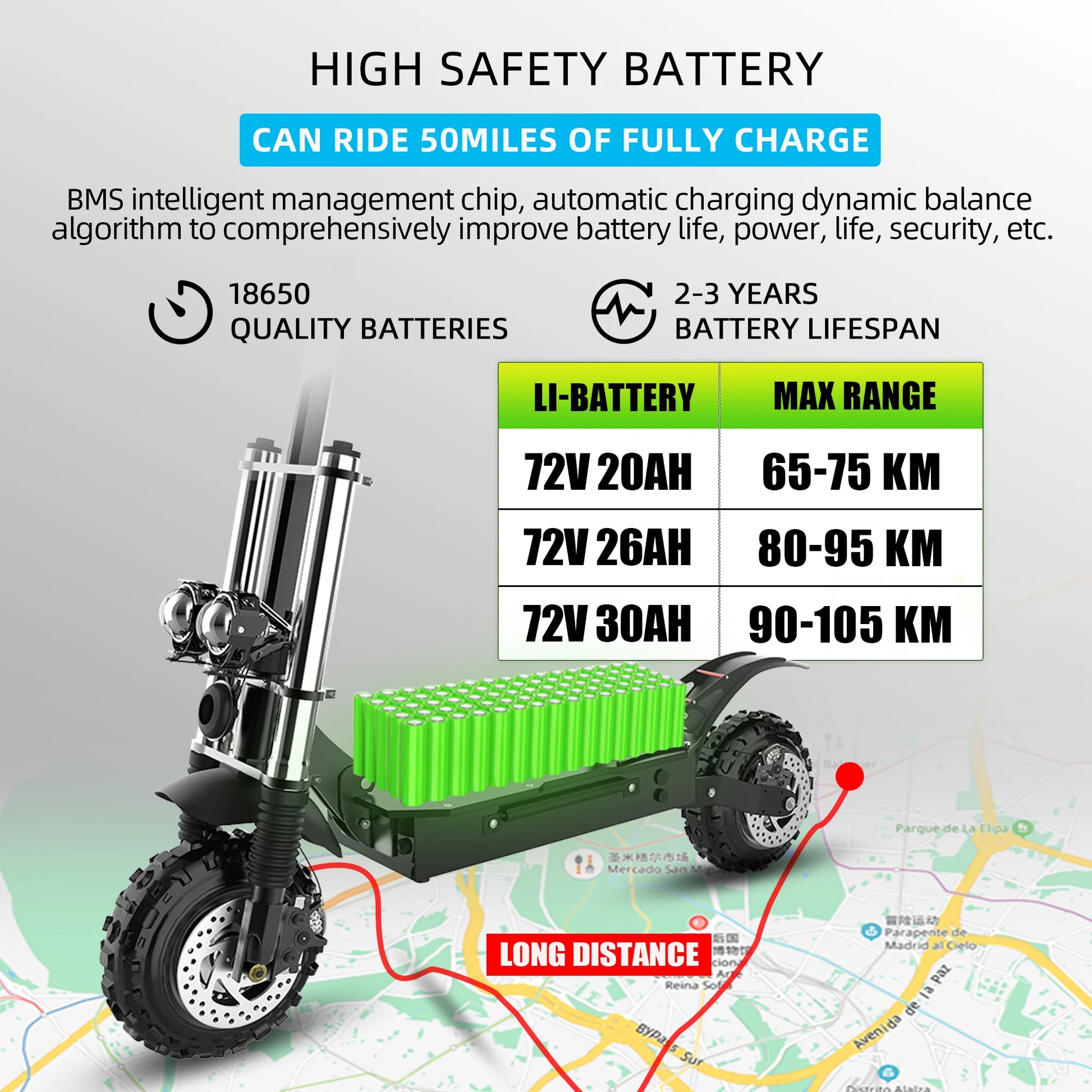 6000W Dual Motors Electric Scooter for Adults