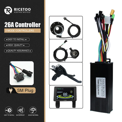 Ebike Controller 17A26A30A40A60A with Learning Function 250W-3000W Motor E Scooter Brushless Motor Controller Kit Electric Bikes & Accessories