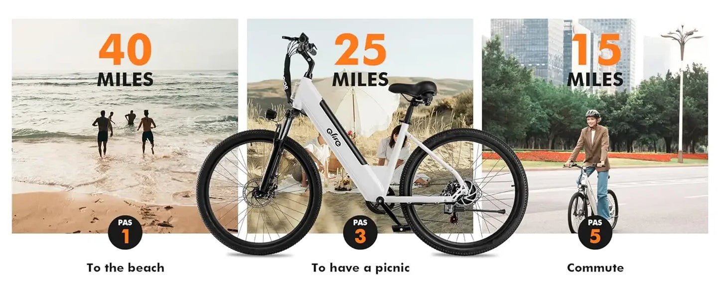 Commuter E Bicycle – The Ultimate 26" Step-Through Electric Bike for Adults
