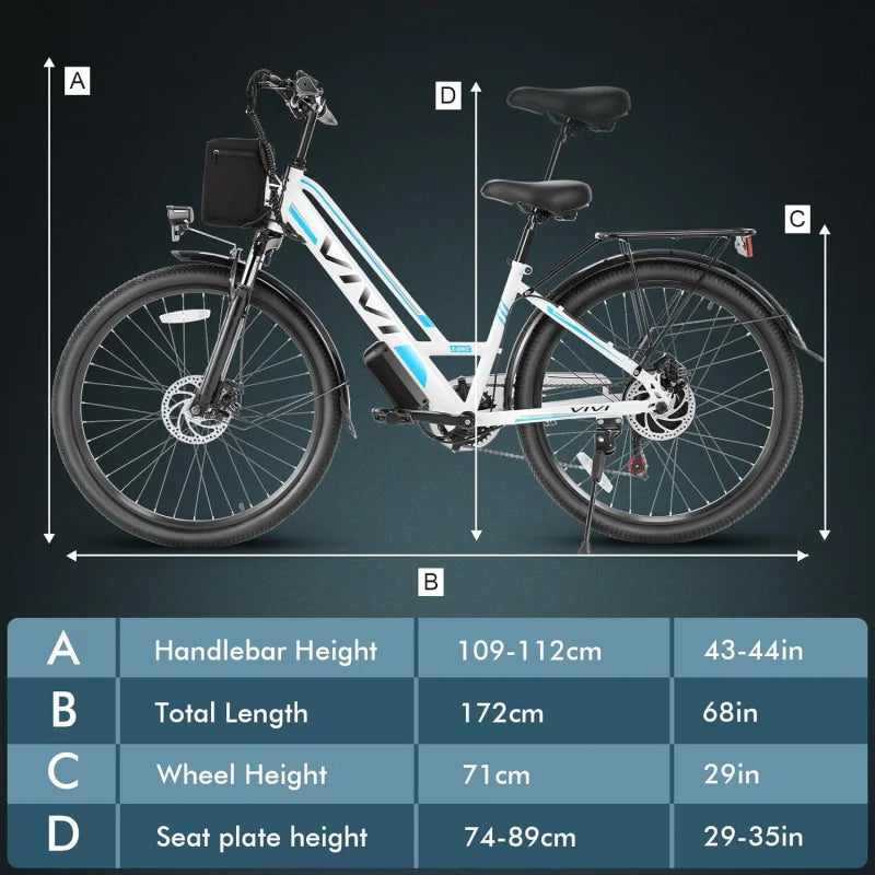 QVivi Electric Bike for Adults with 750W Peak Motor
