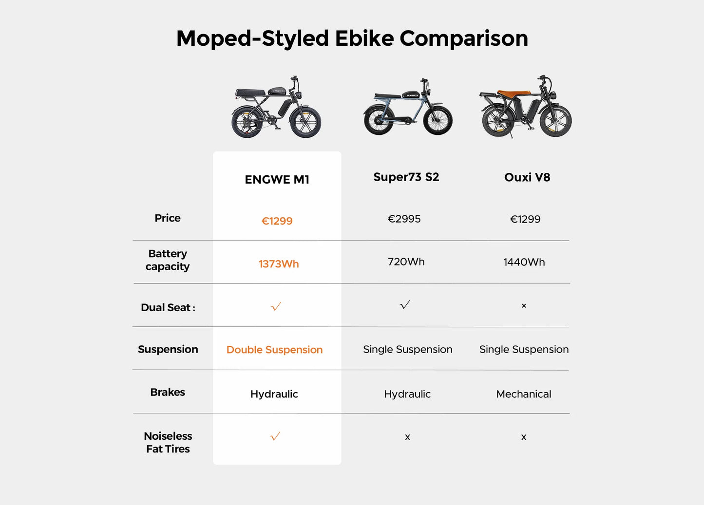ENGWE M1 Adult Electric Bicycle 250W 48V Dual Battery